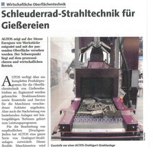 Schleuderrad-Strahltechnik für Gießereien