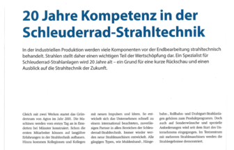 20 Jahre Kompetenz in der Schleuderrad-Strahltechnik