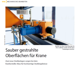 Sauber gestrahlte Oberflächen für Krane