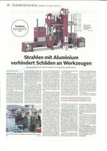 Strahlen mit Aluminium verhindert Schäden an Werkzeugen